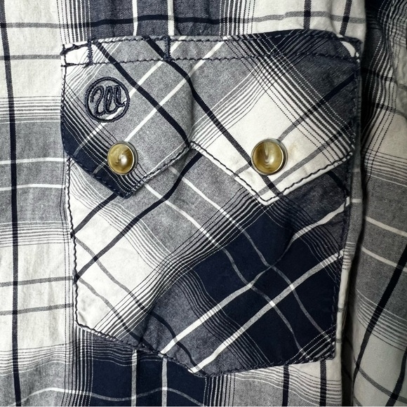 Wrangler - Vintage Pearl Snap Plain Long Sleeve Shirt - Sz. XXL‎ - Picture 6 of 8